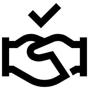 Checkmark Handshake Icon from Atlas Line Set