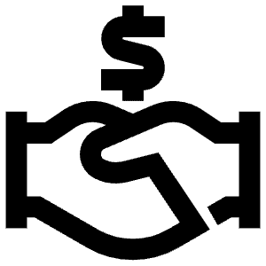 Dollar Handshake Icon from Atlas Line Set