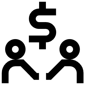 Dollar Meeting Icon from Atlas Line Set