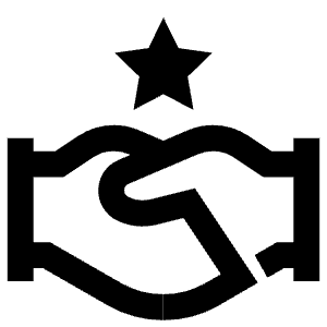 Star Handshake Icon from Atlas Line Set