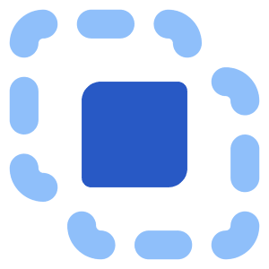 Pathfinder Square Intersect Icon from Core Flat Set