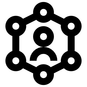 Circle Network Account Icon from Atlas Line Set