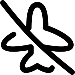 Airplane Disabled Icon from Flex Line - Free Set