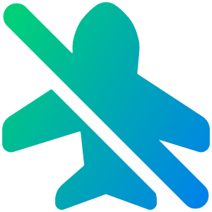 Airplane Disabled Icon from Plump Gradient - Free Set