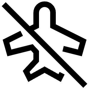 Airplane Disabled Icon from Sharp Line - Free Set