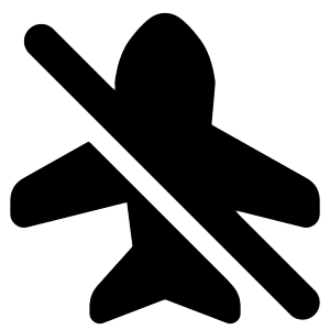 Airplane Disabled Icon from Plump Solid - Free Set