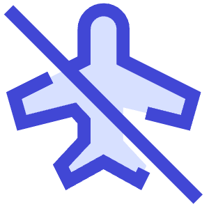 Airplane Disabled Icon from Sharp Duo - Free Set