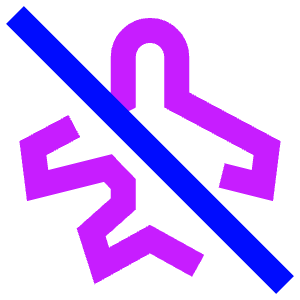 Airplane Disabled Icon from Sharp Neon - Free Set