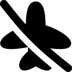 Airplane Disabled Icon from Flex Solid - Free Set