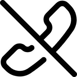 Call Hang Up Icon from Core Line - Free Set