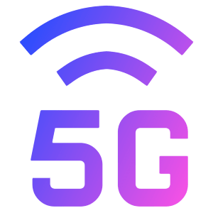 Cellular Network 5g Icon from Sharp Gradient- Free Set