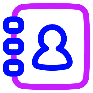 Contact Phonebook Icon from Plump Neon - Free Set