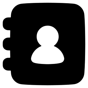 Contact Phonebook Icon from Plump Solid - Free Set