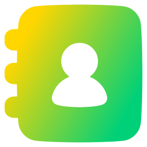 Contact Phonebook Icon from Plump Gradient - Free Set