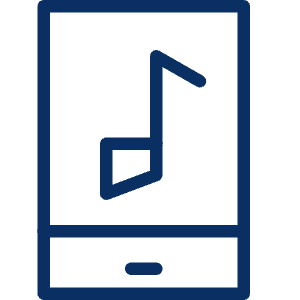 Mobile Phone Song Music Note Icon from Cyber Line - Free Set