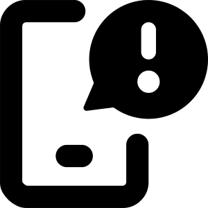 Notification Message Alert Icon from Core Solid - Free Set