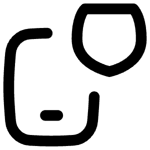 Phone Shield Icon from Flex Line - Free Set