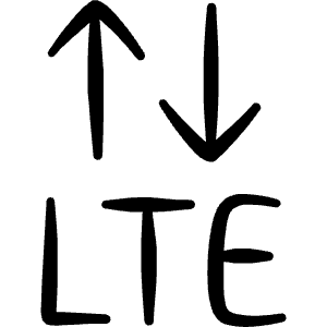 Cellular Network Lte Icon from Freehand Line - Free Set