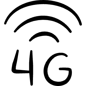 Cellular Network Wifi 4g Icon from Freehand Line - Free Set