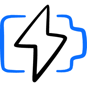 Charging Battery Flash Connected Icon from Freehand Duotone - Free Set