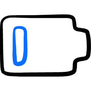 Charging Battery Low 2 Icon from Freehand Duotone - Free Set