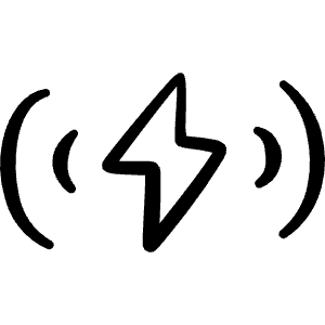 Charging Flash Wave Icon from Freehand Line - Free Set