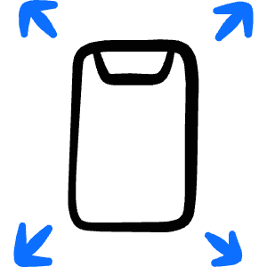 Expand Smartphone Icon from Freehand Duotone - Free Set