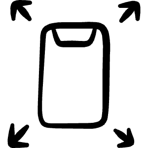 Expand Smartphone Icon from Freehand Line - Free Set