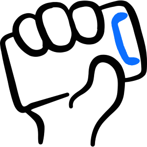 Mobile Phone Hand Hold Icon from Freehand Duotone - Free Set