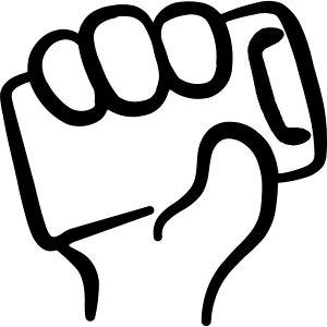 Mobile Phone Hand Hold Icon from Freehand Line - Free Set