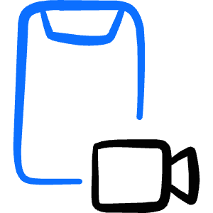 Mobilephone Action Camera Icon from Freehand Duotone - Free Set