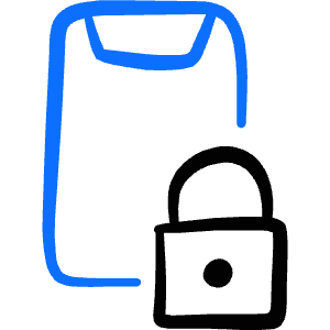 Mobilephone Action Lock Icon from Freehand Duotone - Free Set