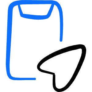 Mobilephone Action Navigation Map Icon from Freehand Duotone - Free Set