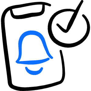 Mobilephone Action Notification Allowed Icon from Freehand Duotone - Free Set