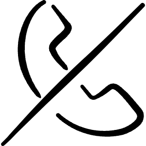 Phone Actions Off Icon from Freehand Line - Free Set
