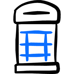 Phone Booth Icon from Freehand Duotone - Free Set