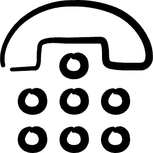 Phone Dial Icon from Freehand Line - Free Set