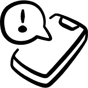 Push Notification Alert 1 Icon from Freehand Line - Free Set