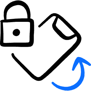 Rotate Lock Smartphone Icon from Freehand Duotone - Free Set
