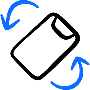 Rotate Smartphone Icon from Freehand Duotone - Free Set