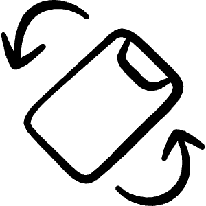 Rotate Smartphone Icon from Freehand Line - Free Set