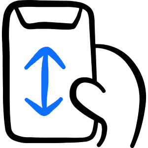 Scroll Vertical Smartphone Icon from Freehand Duotone - Free Set