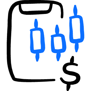 Smartphone App Widget Stock Icon from Freehand Duotone - Free Set