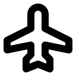 Airplane Bold Icon from Phosphor Bold Set