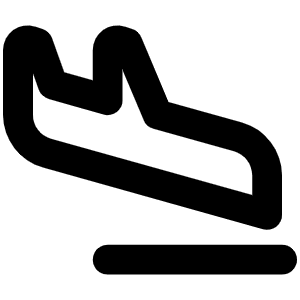 Airplane Landing Bold Icon from Phosphor Bold Set