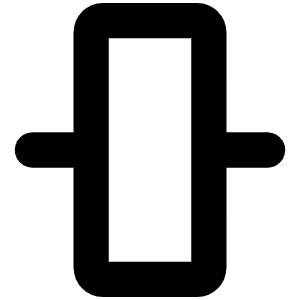 Align Center Vertical Simple Bold Icon from Phosphor Bold Set