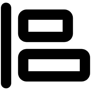 Align Left Bold Icon from Phosphor Bold Set