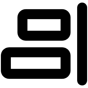 Align Right Bold Icon from Phosphor Bold Set