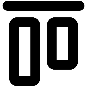 Align Top Bold Icon from Phosphor Bold Set