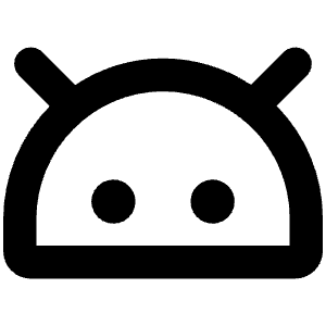 Android Logo Bold Icon from Phosphor Bold Set